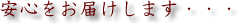 安心をお届けします